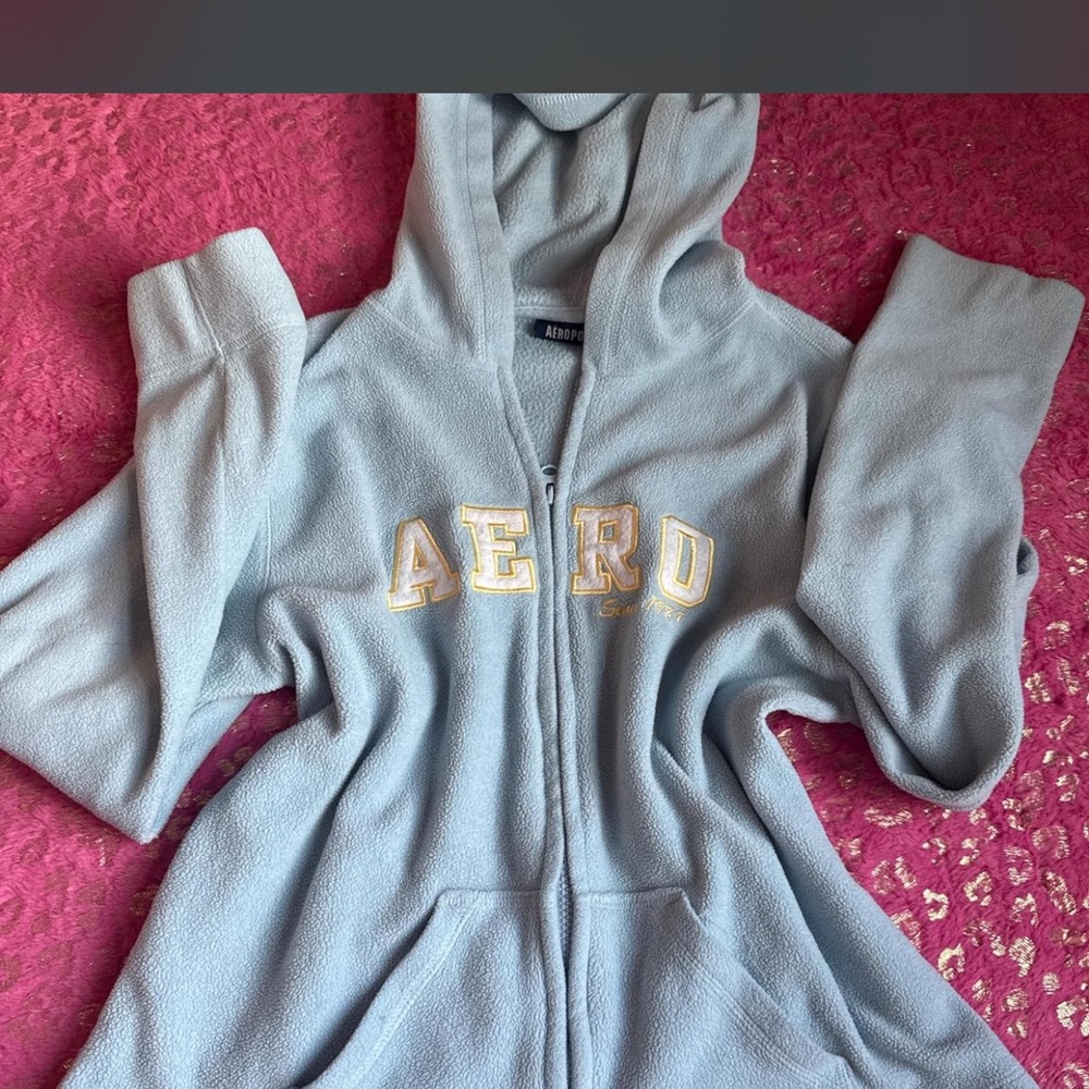 Aeropostale Soft Gray Fleece Jacket